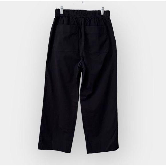Everlane The Easy Pant Wide Leg Organic Cotton Black Size L NWT - Picture 7 of 13